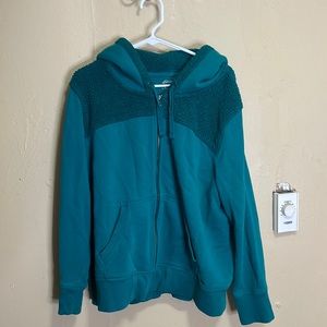 Eddie Bauer Turquoise Zip Up Hoodie
